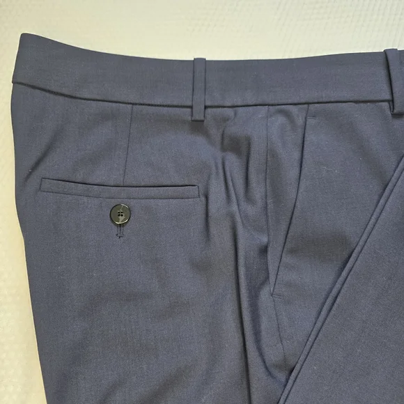 Theory Navy Trousers - Women's Tailored Dress Pants - Picture 2 of 6